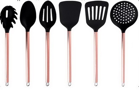 GTN-04 Nylon kitchen tools with rosegold plated handle